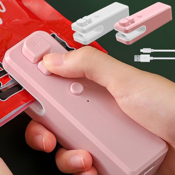Dual-Purpose Mini-Sealing Machine Heat-Sealing & Cutting Bag Multi-Function Chargingable Sealing Machine (Grey) - Image 2