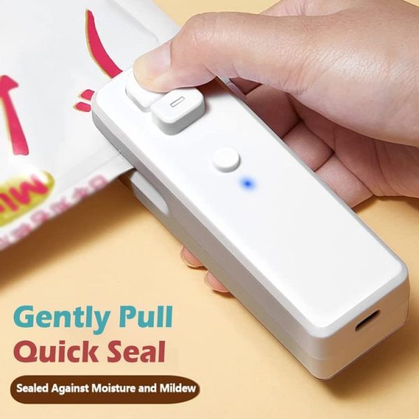 Dual-Purpose Mini-Sealing Machine Heat-Sealing & Cutting Bag Multi-Function Chargingable Sealing Machine (Grey) - Image 4