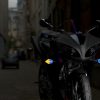 1 Pair LED Motorcycle Arrow Double Color Turn Signal 12V Glare Warning Light (Blue) - Image 7
