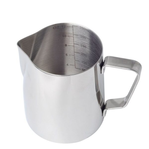 350ml Inner Scale Pull Flower Cup Stainless Steel Milk Foam Cup Coffee Utensils