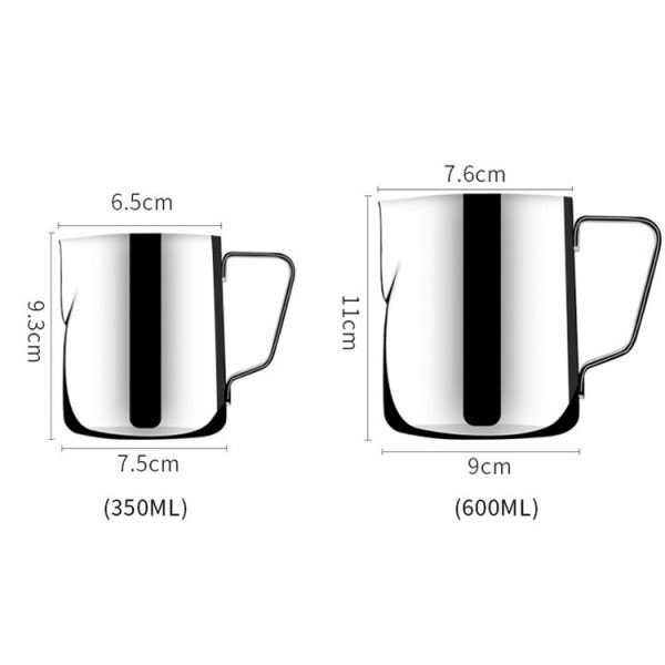 350ml Inner Scale Pull Flower Cup Stainless Steel Milk Foam Cup Coffee Utensils - Image 5