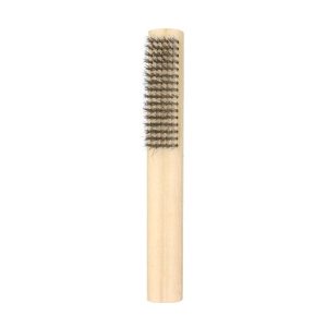 Stainless Steel Wire Brush With Wooden Handle Metal Surface Paint And Rust Cleaning Brush (6-row)