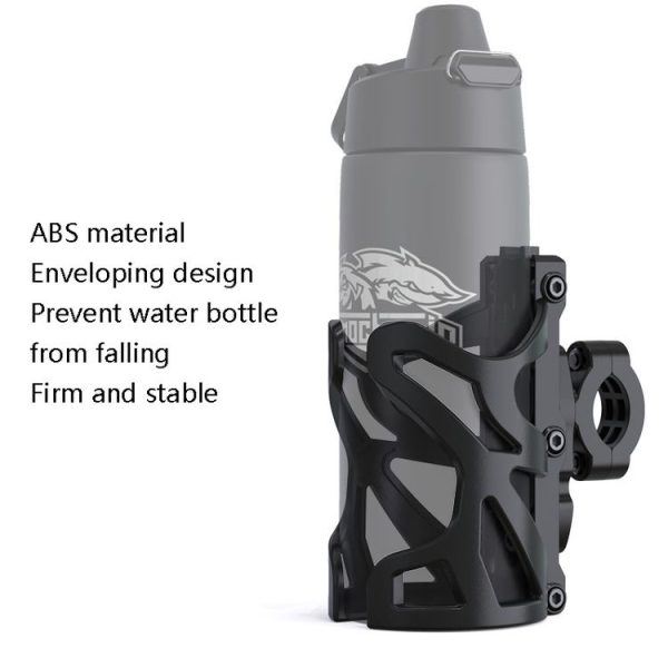 SMCP5456 Motorcycle Drink Holder Bicycle Cup Rack Kettle Frame Modified Accessories, Colour: With Pipe Clamp (Black) - Image 4