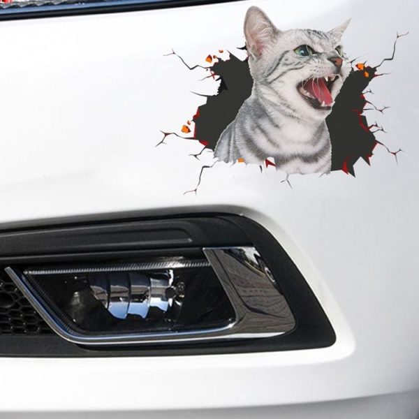 4 PCS 3D Simulation Animal Personality Car Stickers Glass Car Door Scratches Decorative Occlusion Stickers (Cat Style 2) - Image 5