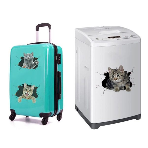 4 PCS 3D Simulation Animal Personality Car Stickers Glass Car Door Scratches Decorative Occlusion Stickers (Cat Style 2) - Image 6