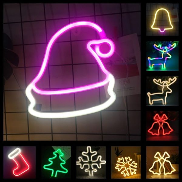 Christmas Decoration Neon Lights Wall-Mounted Ornaments, Spec: Christmas Stock - Image 2