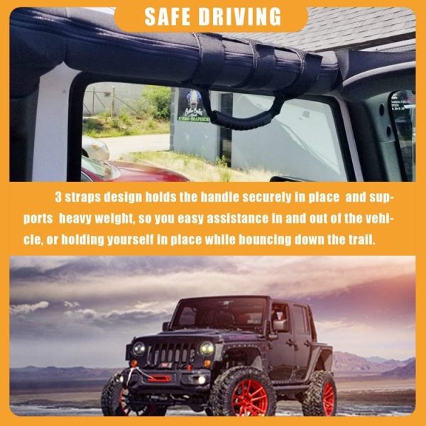 Off-Road Vehicle Seat Back Auxiliary Handle Convertible Frame Grab Handle Roof Armrest, Specification: Frame Handle - Image 5