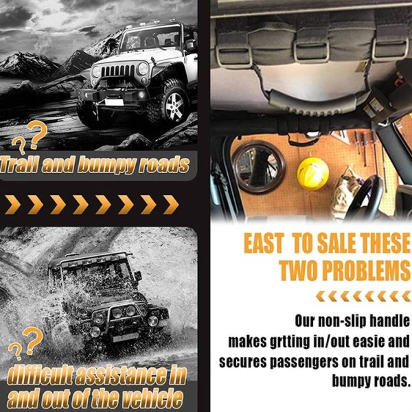 Off-Road Vehicle Seat Back Auxiliary Handle Convertible Frame Grab Handle Roof Armrest, Specification: Frame Handle - Image 7