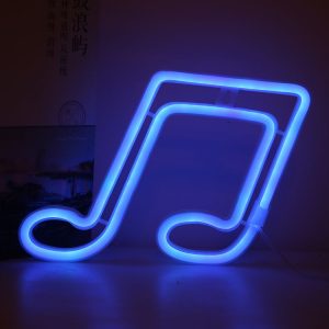 Musical Note Neon Light Modeling Lighting Room Decoration Lights (Blue Light)
