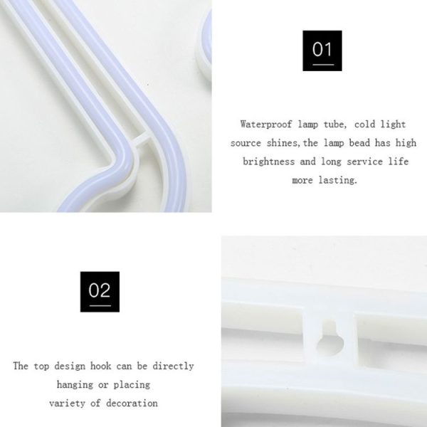 Musical Note Neon Light Modeling Lighting Room Decoration Lights (Blue Light) - Image 4