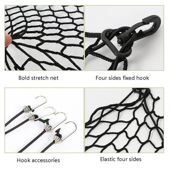 Car Pet Isolation Net Car Back Seat Dog Barrier Safety Net (120x70cm 4 Side Rubber Band) - Image 4