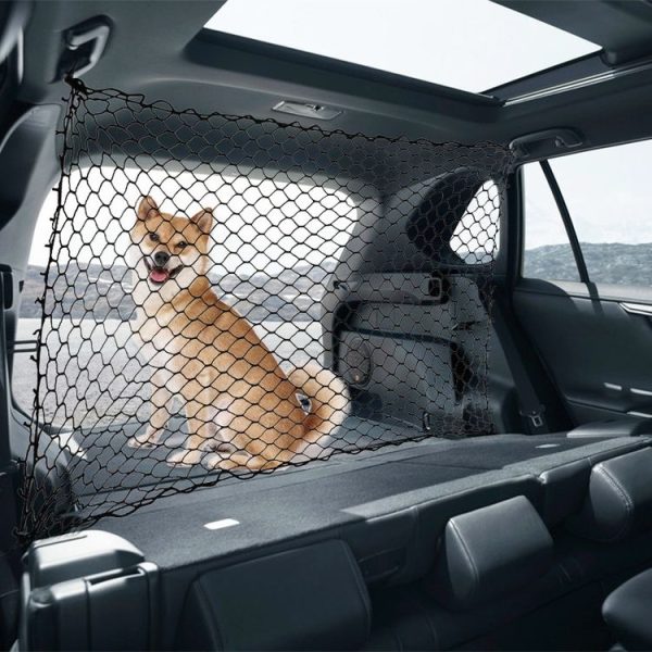 Car Pet Isolation Net Car Back Seat Dog Barrier Safety Net (120x70cm 4 Side Rubber Band) - Image 6