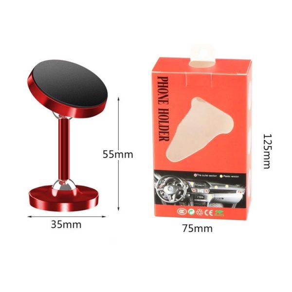 ZZ078 High-Feet Double-Ball Phone Bracket Car Magnetic Lazy Phone Holder (Black) - Image 3