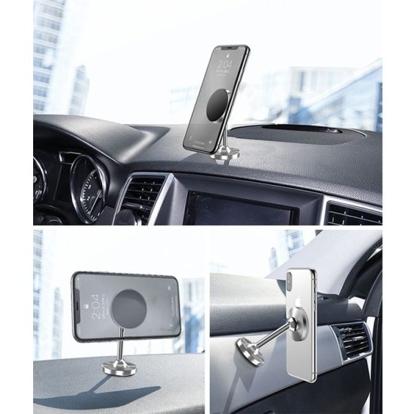 ZZ078 High-Feet Double-Ball Phone Bracket Car Magnetic Lazy Phone Holder (Black) - Image 7