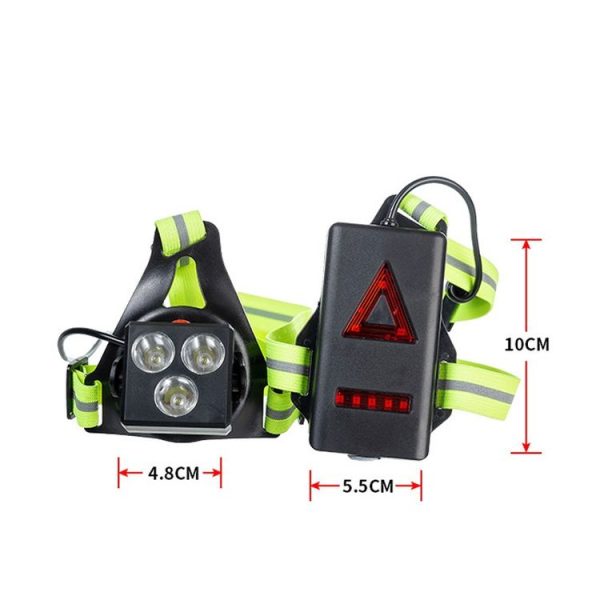 Outdoor Sports Running Light Waterproof Night Riding Light Highlight Rechargeable Mountaineering Light Chest Warning Light - Image 2