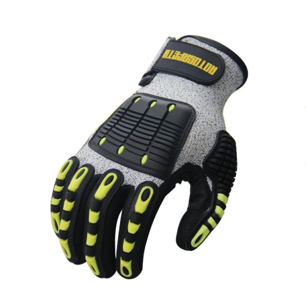 ROTOSAFETY RZT-HFZ20 Shock-Proof Anti-Smashing Anti-Cutting Anti-Collision Gloves TPR Mechanical Maintenance Fire Rescue Miners Mining Anti-Stab Gloves, Size: L - Image 2