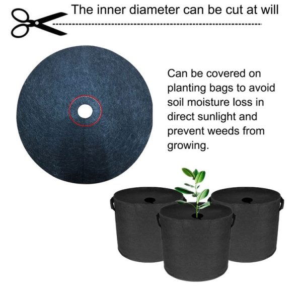 42x5cm Ecological Anti-Grass Non-Woven Cloth Gardening Floor Cover Cloth Breathable Moisturizing Can Reduce Fruit Garden Film (Black) - Image 4