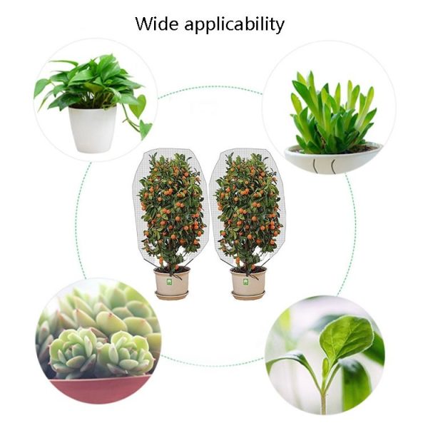 Plant Insect Cover Net With Drawstring Greenhouse Fruit Tree Bird Cover, Size: 1x1.4m (White) - Image 6