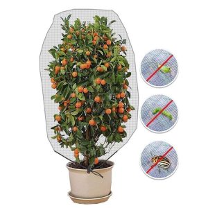 Plant Insect Cover Net With Drawstring Greenhouse Fruit Tree Bird Cover, Size: 1x1.5m (White)