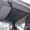 Car Ceiling Storage Net Bag Draw Rope Double-Layer Zipper Car Storage Net Pocket (80x55cm) - Image 2