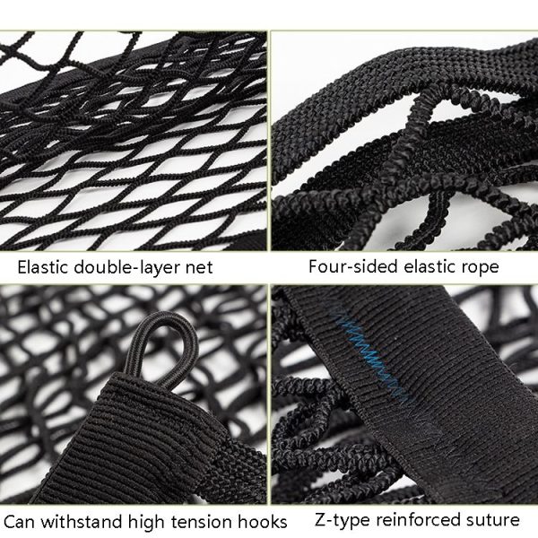 BL-210330 Car Door Net Bag Car Stretch Storage Bag Trunk Fire Extinguisher Side Net, Style: 35x25cm Fine Net - Image 4