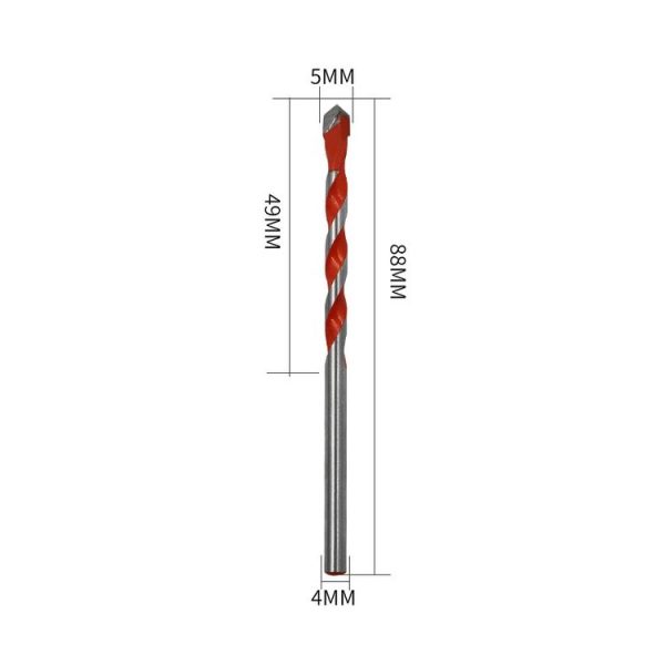 Ceramic Triangle Handle Metal Flashlight Drill Bit, Size: 5mm - Image 2
