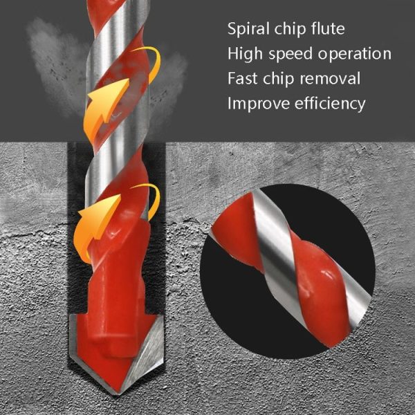 Ceramic Triangle Handle Metal Flashlight Drill Bit, Size: 8mm - Image 4