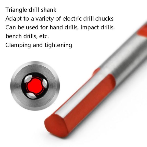 Ceramic Triangle Handle Metal Flashlight Drill Bit, Size: 8mm - Image 5
