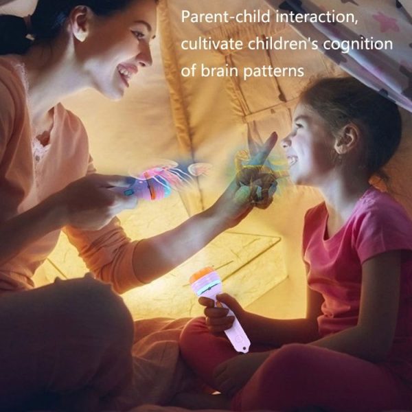 3 Sets Children Early Education Luminous Projection Flashlight, Specification: Purple + 40 Patterns - Image 6