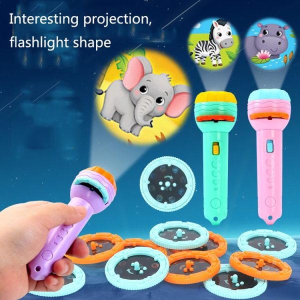 3 Sets Children Early Education Luminous Projection Flashlight, Specification: Purple + 40 Patterns - Image 7
