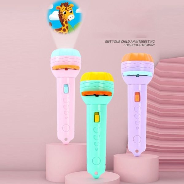3 Sets Children Early Education Luminous Projection Flashlight, Specification: Pink + 80 Patterns - Image 2
