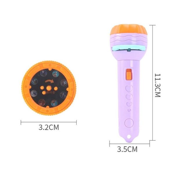 3 Sets Children Early Education Luminous Projection Flashlight, Specification: Pink + 80 Patterns - Image 3