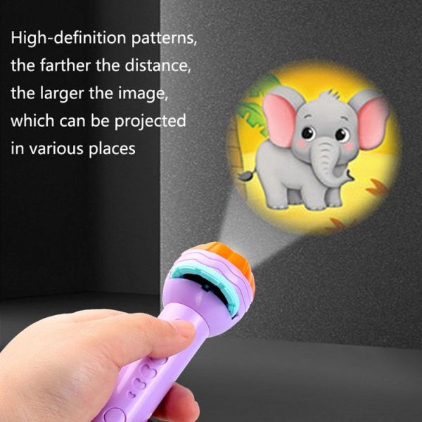 3 Sets Children Early Education Luminous Projection Flashlight, Specification: Pink + 80 Patterns - Image 5