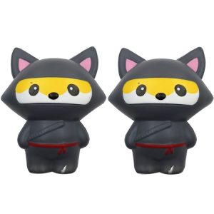 2 PCS TTPU1054 Cute Cartoon Animal Slow Rebound Decompression Toy (Fox Gray)