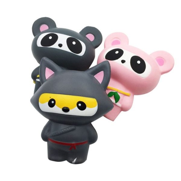 2 PCS TTPU1054 Cute Cartoon Animal Slow Rebound Decompression Toy (Fox Gray) - Image 3