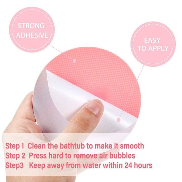 20 PCS / Pack 8cm Bathroom Steps Round PEVA Non-Slip Stickers (Black) - Image 4