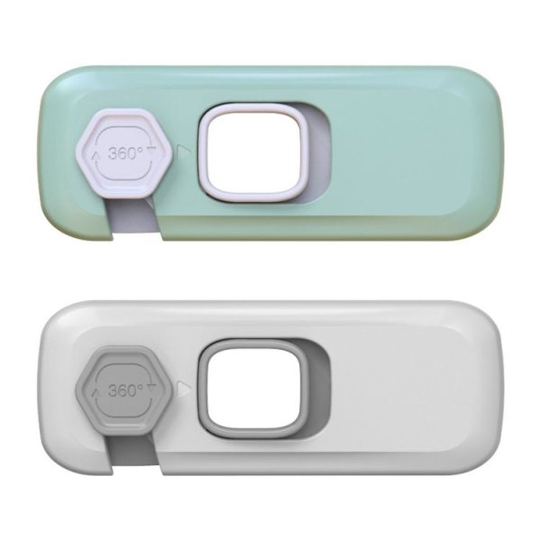 Children Anti-pinch Hand-opening Door Safety Lock (Green) - Image 2