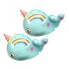 2 PCS TTPU1210 Color Printing Whale Slow Rebound Decompression Toy (Blue)