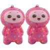 2 PCS TTPU1252 Color-Printed Smiley Face Doll Slow Rebound Decompression Toy (Pink)