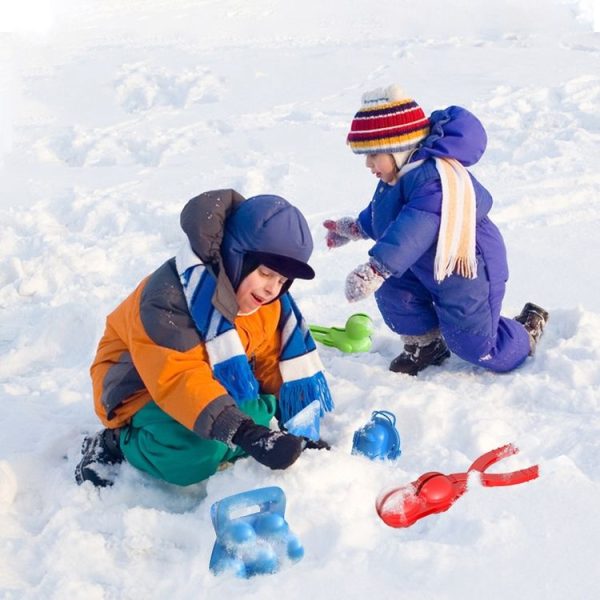 3 PCS Stainless Steel Shovel Children Winter Outdoor Playing With Snow Grippers Snowball Fight Tools, Random Color Delivery - Image 5