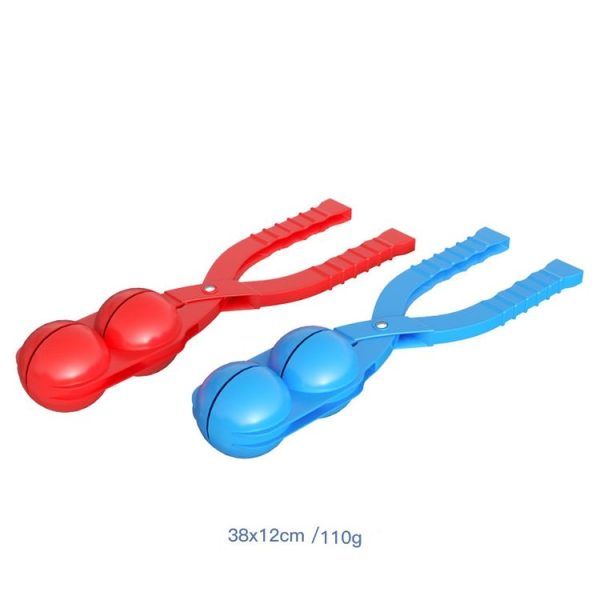 2 PCS Large Double Ball Children Winter Outdoor Playing With Snow Grippers Snowball Fight Tools, Random Color Delivery - Image 2