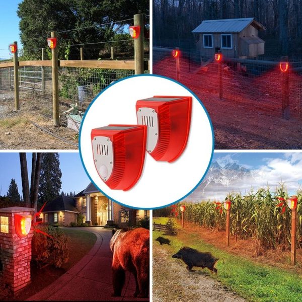 N911M Solar Animal Repeller Outdoor Sound And Light Alarm, Specification: with Induction - Image 9