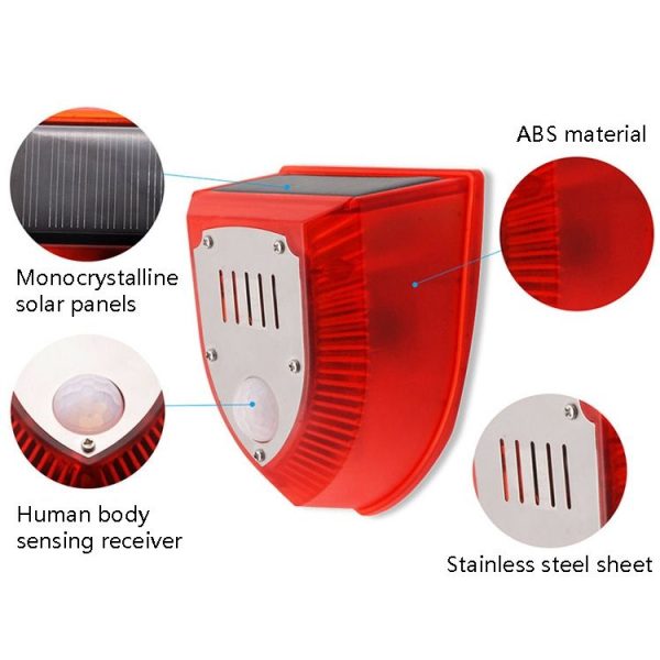 N911M Solar Animal Repeller Outdoor Sound And Light Alarm, Specification: Timing Model - Image 5