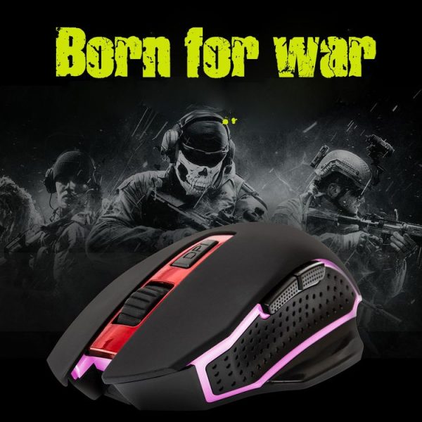 FOREV FV-W3 4 Keys Notebook Wireless Mouse RGB Colorful Luminous Mouse (Black) - Image 2