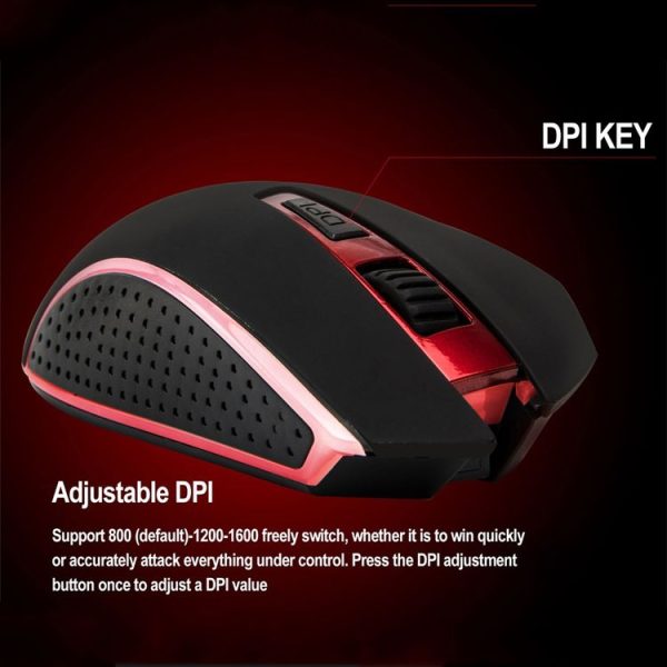 FOREV FV-W3 4 Keys Notebook Wireless Mouse RGB Colorful Luminous Mouse (Black) - Image 3