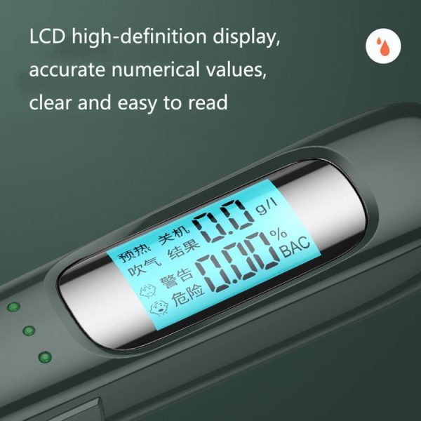 C06-C Portable Home Car Alcohol Tester Blowing Display Screen Tester (Black) - Image 3