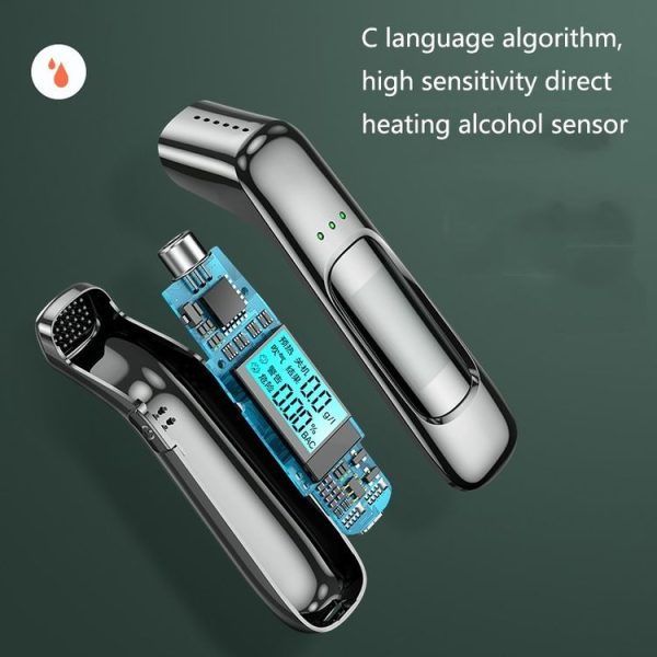 C06-C Portable Home Car Alcohol Tester Blowing Display Screen Tester (Black) - Image 5