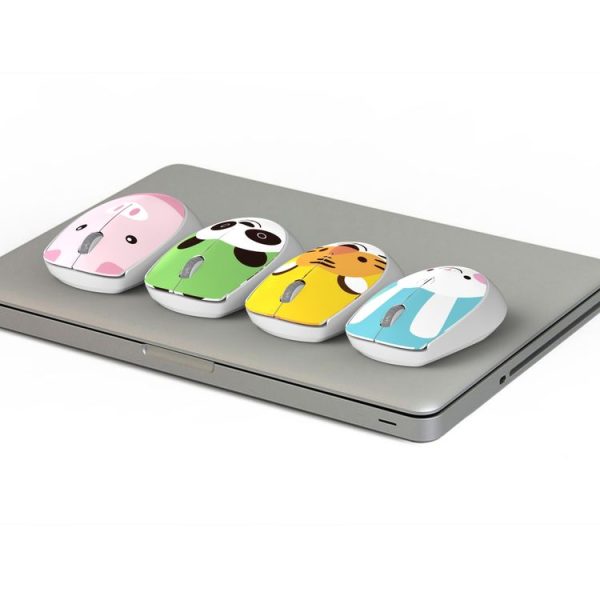 FOREV FV-T100 3 Keys 1600 DPI Cute Cartoon Girl Mouse Mini Wireless Mouse (Pink) - Image 2