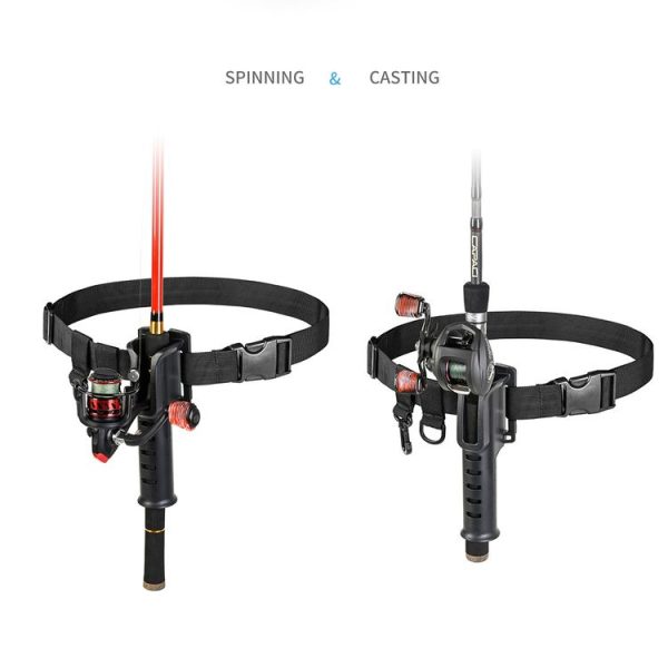 Fishing Rod Waist Belt Rod Holder Fishing Rod Waist Support (28157-B Black) - Image 4