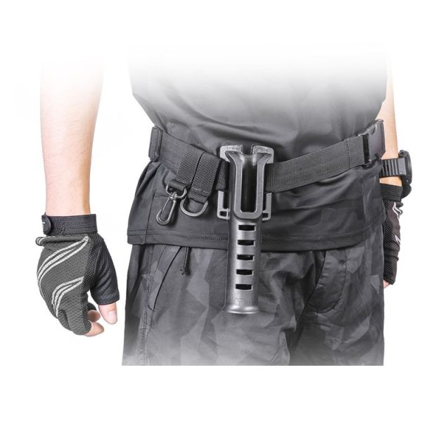 Fishing Rod Waist Belt Rod Holder Fishing Rod Waist Support (28157-B Black) - Image 6